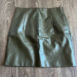 Molly Green Pleather Skirt